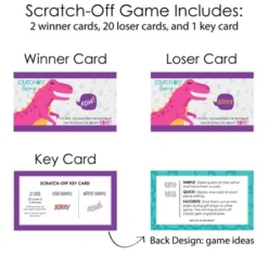 Big Dot Of Happiness Roar Dinosaur Girl - Dino Mite T-Rex Baby Shower Or Birthday Party Game Scratch Off Cards - 22 Count -Aurora Party Sales GUEST 004f59ac 39d0 4fe9 a9e7 70c822bbd3ea