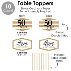 Big Dot Of Happiness We Still Do - 50th Wedding Anniversary - Anniversary Party Supplies Decoration Kit - Decor Galore Party Pack - 51 Pieces -Aurora Party Sales GUEST 006fcb0f a825 416f 9d9b 5fe18148a339