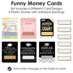 Big Dot Of Happiness Assorted Graduation - DIY Graduation Cash Holder Gift - Funny Money Cards - Set Of 6 -Aurora Party Sales GUEST 00c52439 5906 41cc a16e 611bd9981e09