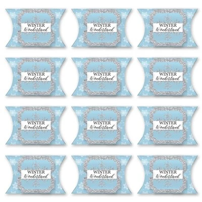 Big Dot Of Happiness Winter Wonderland - Favor Gift Boxes - Snowflake Holiday Party And Winter Wedding Large Pillow Boxes - Set Of 12 3 Big Dot Of Happiness Winter Wonderland - Favor Gift Boxes - Snowflake Holiday Party And Winter Wedding Large Pillow Boxes - Set Of 12 - Image 3