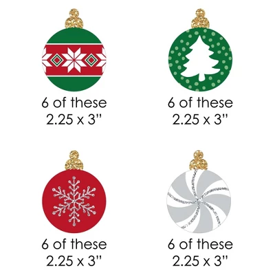 Big Dot Of Happiness Ornaments - Paper Straw Decor - Holiday And Christmas Party Striped Decorative Straws - Set Of 24 1 Big Dot Of Happiness Ornaments - Paper Straw Decor - Holiday And Christmas Party Striped Decorative Straws - Set Of 24