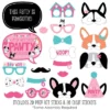 Big Dot Of Happiness Pawty Like A Puppy Girl - Pink Dog Baby Shower Or Birthday Party Photo Booth Props Kit - 20 Count