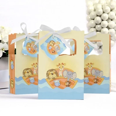 Big Dot Of Happiness Noah's Ark - Baby Shower Or Birthday Party Favor Boxes - Set Of 12 2 Big Dot Of Happiness Noah's Ark - Baby Shower Or Birthday Party Favor Boxes - Set Of 12 - Image 2