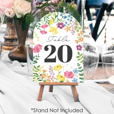 Big Dot Of Happiness Wildflowers Bride - Boho Floral Bridal Shower And Wedding Party Double-Sided 5 X 7 Inches Cards - Table Numbers - 1-20 2 Big Dot Of Happiness Wildflowers Bride - Boho Floral Bridal Shower And Wedding Party Double-Sided 5 X 7 Inches Cards - Table Numbers - 1-20 - Image 2
