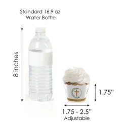 Big Dot Of Happiness Elegant Cross - Cupcake Decoration - Religious Party Cupcake Wrappers And Treat Picks Kit - Set Of 24 -Aurora Party Sales GUEST 01424f20 ee22 40f4 bd95 271f48de65d5