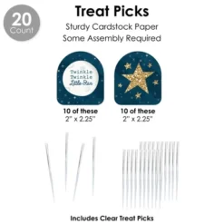 Big Dot Of Happiness Twinkle Twinkle Little Star - Baby Shower Or Birthday Party Favors And Cupcake Kit - Fabulous Favor Party Pack - 100 Pieces -Aurora Party Sales GUEST 019d8dc8 abb2 42af 8ad8 4d8a4a048e6d