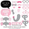 Big Dot Of Happiness Pink Elephant - Girl Baby Shower Or Birthday Party Photo Booth Props Kit - 20 Count