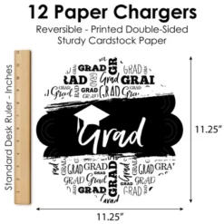 Big Dot Of Happiness Black And White Grad Best Is Yet To Come Graduation Party Round Table Decorations Paper Chargers Place Setting For 12 -Aurora Party Sales GUEST 024b4c78 d3d4 4ed9 bff7 0f97e3601516