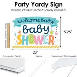 Big Dot Of Happiness Colorful Baby Shower - Gender Neutral Party Yard Sign Lawn Decorations - Welcome Baby Party Yardy Sign -Aurora Party Sales GUEST 027c4e1c 8081 452f b251 a41074735911