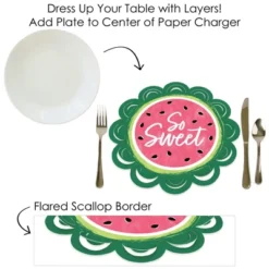 Big Dot Of Happiness Sweet Watermelon - Fruit Party Round Table Decorations - Paper Chargers - Place Setting For 12 -Aurora Party Sales GUEST 0318b5e2 1035 42ec 83cf 9e51ecd131fe