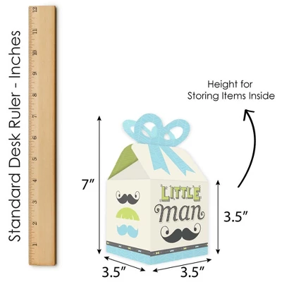 Big Dot Of Happiness Dashing Little Man Mustache Party - Square Favor Gift Boxes - Baby Shower Or Birthday Party Bow Boxes - Set Of 12 5 Big Dot Of Happiness Dashing Little Man Mustache Party - Square Favor Gift Boxes - Baby Shower Or Birthday Party Bow Boxes - Set Of 12 - Image 5