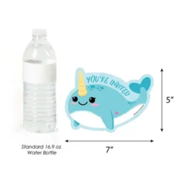 Big Dot Of Happiness Narwhal Girl - Shaped Fill-in Invites - Under The Sea Baby Shower Or Birthday Party Invitation Cards With Envelopes - Set Of 12 -Aurora Party Sales GUEST 042e0688 105a 4b6b bf32 a0acdec021fd