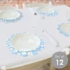 Big Dot Of Happiness Blue Daisy Flowers - Floral Party Round Table Decorations - Paper Chargers - Place Setting For 12