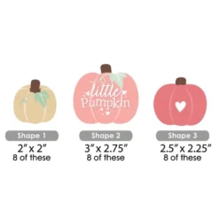 Big Dot Of Happiness Girl Little Pumpkin - Paper Straw Decor - Fall Birthday Party Or Baby Shower Striped Decorative Straws - Set Of 24