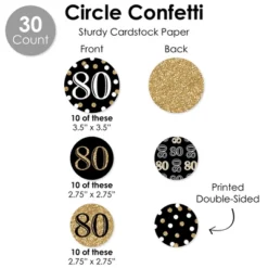 Big Dot Of Happiness Adult 80th Birthday - Gold - Birthday Party Supplies Decoration Kit - Decor Galore Party Pack - 51 Pieces -Aurora Party Sales GUEST 0549eeaf f49a 47f7 a192 97b2088b6ba6