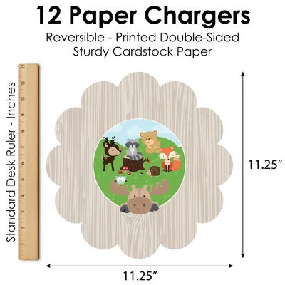 Big Dot Of Happiness Woodland Creatures - Baby Shower Or Birthday Party Round Table Decorations - Paper Chargers - Place Setting For 12 5 Big Dot Of Happiness Woodland Creatures - Baby Shower Or Birthday Party Round Table Decorations - Paper Chargers - Place Setting For 12 - Image 5