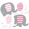 Big Dot Of Happiness Pink Elephant - Decorations DIY Girl Baby Shower Or Birthday Party Essentials - Set Of 20
