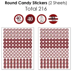 Big Dot Of Happiness We Still Do - 40th Wedding Anniversary - Anniversary Party Candy Favor Sticker Kit - 304 Pieces 8 Big Dot Of Happiness We Still Do - 40th Wedding Anniversary - Anniversary Party Candy Favor Sticker Kit - 304 Pieces -Aurora Party Sales GUEST 065bb113 3541 4b9f 92e6 6f5300fec951