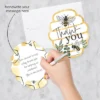 Big Dot Of Happiness Little Bumblebee - Shaped Thank You Cards - Bee Baby Shower Or Birthday Party Thank You Note Cards With Envelopes - Set Of 12