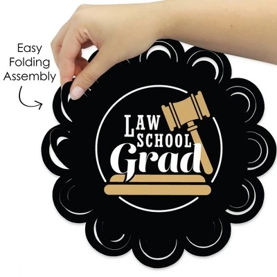 Big Dot Of Happiness Law School Grad - Future Lawyer Graduation Party Round Table Decorations - Paper Chargers - Place Setting For 12 3 Big Dot Of Happiness Law School Grad - Future Lawyer Graduation Party Round Table Decorations - Paper Chargers - Place Setting For 12 - Image 3