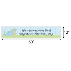 Big Dot Of Happiness Baby Boy Dinosaur - Baby Shower Decorations Party Banner