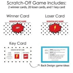 Big Dot Of Happiness Bam Superhero - Baby Shower Or Birthday Party Game Scratch Off Cards - 22 Count -Aurora Party Sales GUEST 0812aff3 3110 4fe5 bcbd 4796f9c0539e