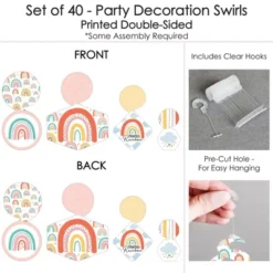 Big Dot Of Happiness Hello Rainbow - Boho Baby Shower And Birthday Party Hanging Decor - Party Decoration Swirls - Set Of 40 10 Big Dot Of Happiness Hello Rainbow - Boho Baby Shower And Birthday Party Hanging Decor - Party Decoration Swirls - Set Of 40 -Aurora Party Sales GUEST 0823ffed ddf3 43d8 ba2c fb18f81be956