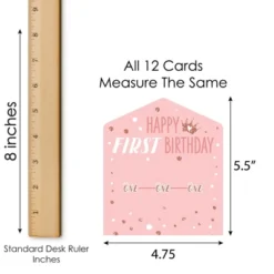 Big Dot Of Happiness 1st Birthday Little Miss Onederful - Girl First Birthday Party Game Pickle Cards - Pull Tabs 3-in-a-Row - Set Of 12 -Aurora Party Sales GUEST 0838a838 feee 43ec 94ca f58ba83dcf5c