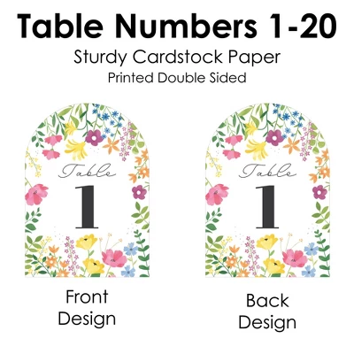 Big Dot Of Happiness Wildflowers Bride - Boho Floral Bridal Shower And Wedding Party Double-Sided 5 X 7 Inches Cards - Table Numbers - 1-20 6 Big Dot Of Happiness Wildflowers Bride - Boho Floral Bridal Shower And Wedding Party Double-Sided 5 X 7 Inches Cards - Table Numbers - 1-20 - Image 6