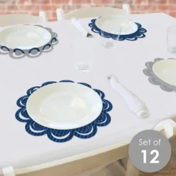 Big Dot Of Happiness Happy Father's Day - We Love Dad Party Round Table Decorations - Paper Chargers - Place Setting For 12