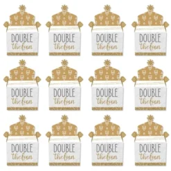 Big Dot Of Happiness It's Twins - Treat Box Party Favors - Gold Twins Baby Shower Goodie Gable Boxes - Set Of 12 -Aurora Party Sales GUEST 0960cf46 2a20 4cdf 9479 13bcfa275e29