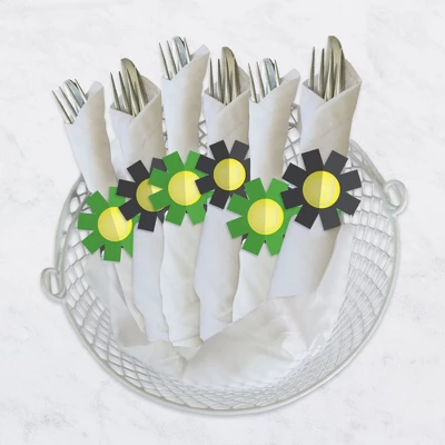 Big Dot Of Happiness You Got Served - Tennis - Baby Shower Or Tennis Ball Birthday Party Paper Napkin Holder - Napkin Rings - Set Of 24 2 Big Dot Of Happiness You Got Served - Tennis - Baby Shower Or Tennis Ball Birthday Party Paper Napkin Holder - Napkin Rings - Set Of 24 - Image 2