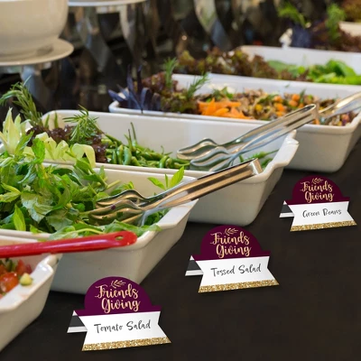 Big Dot Of Happiness Elegant Thankful For Friends - Friendsgiving Thanksgiving Party Tent Buffet Card - Table Setting Name Place Cards - Set Of 24 2 Big Dot Of Happiness Elegant Thankful For Friends - Friendsgiving Thanksgiving Party Tent Buffet Card - Table Setting Name Place Cards - Set Of 24 - Image 2