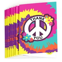 Big Dot Of Happiness 60's Hippie - 1960s Groovy Party Thank You Cards (8 Count)