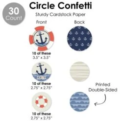 Big Dot Of Happiness Ahoy - Nautical - Baby Shower Or Birthday Party Supplies Decoration Kit - Decor Galore Party Pack - 51 Pieces -Aurora Party Sales GUEST 0aee2d17 dcfe 426a 8b15 a1a45a5c189e