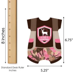 Big Dot Of Happiness Pink Gone Hunting - Picture Bingo Cards And Markers - Deer Hunting Girl Camo Baby Shower Shaped Bingo Game - Set Of 18 -Aurora Party Sales GUEST 0aeec3e0 884c 40ed ac1c ad1d597de9c4