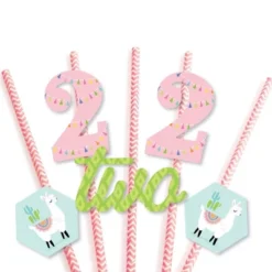 Big Dot Of Happiness 2nd Birthday Whole Llama Fun - Paper Straw Decor - Llama Fiesta Second Birthday Party Striped Decorative Straws - Set Of 24 7 Big Dot Of Happiness 2nd Birthday Whole Llama Fun - Paper Straw Decor - Llama Fiesta Second Birthday Party Striped Decorative Straws - Set Of 24 -Aurora Party Sales GUEST 0b04d706 e487 42aa a6e3 a78e31360140