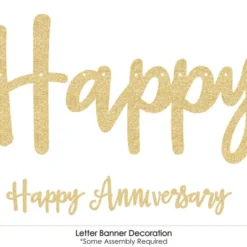 Big Dot Of Happiness We Still Do - 50th Wedding Anniversary - Letter Banner Decor - 36 Cutouts & No-Mess Real Gold Glitter Happy Anniversary Letters -Aurora Party Sales GUEST 0b702486 ebe3 47af a841 74718939086e