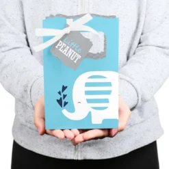 Big Dot Of Happiness Blue Elephant - Boy Baby Shower Or Birthday Party Favor Boxes - Set Of 12 -Aurora Party Sales GUEST 0b8c0d28 c0b1 4426 8104 339a407949b3