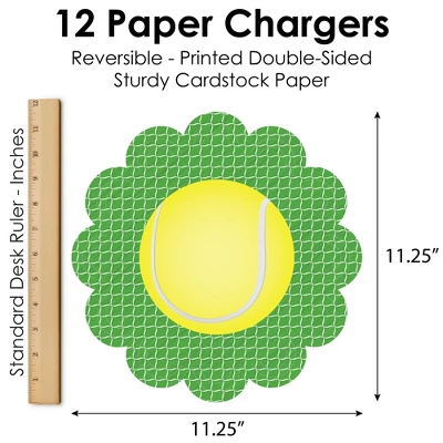 Big Dot Of Happiness You Got Served Tennis - Baby Shower Or Tennis Ball Birthday Party Round Table Decorations - Paper Chargers Place Setting For 12 5 Big Dot Of Happiness You Got Served Tennis - Baby Shower Or Tennis Ball Birthday Party Round Table Decorations - Paper Chargers Place Setting For 12 - Image 5