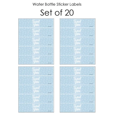 Big Dot Of Happiness Dusty Blue Elegantly Simple - Guest Party Favors Water Bottle Sticker Labels - Set Of 20 2 Big Dot Of Happiness Dusty Blue Elegantly Simple - Guest Party Favors Water Bottle Sticker Labels - Set Of 20 - Image 2