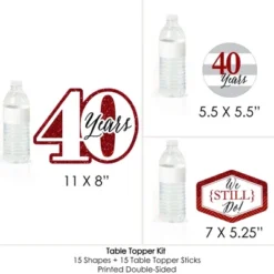 Big Dot Of Happiness We Still Do - 40th Wedding Anniversary - Anniversary Party Centerpiece Sticks - Table Toppers - Set Of 15 -Aurora Party Sales GUEST 0cb0e3b6 06cf 400e a8b1 827c4f75026f