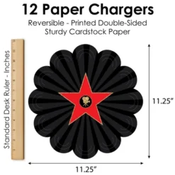 Big Dot Of Happiness Red Carpet Hollywood - Movie Night Party Round Table Decorations - Paper Chargers - Place Setting For 12 -Aurora Party Sales GUEST 0ccad9e3 ba84 456f 841d a6f3ea0f78a1