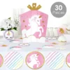 Big Dot Of Happiness Rainbow Unicorn - Magical Unicorn Baby Shower Or Birthday Party Decor And Confetti - Terrific Table Centerpiece Kit - Set Of 30