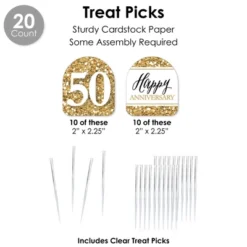 Big Dot Of Happiness We Still Do - 50th Wedding Anniversary - Anniversary Party Favors And Cupcake Kit - Fabulous Favor Party Pack - 100 Pieces 9 Big Dot Of Happiness We Still Do - 50th Wedding Anniversary - Anniversary Party Favors And Cupcake Kit - Fabulous Favor Party Pack - 100 Pieces -Aurora Party Sales GUEST 0fc32192 6c71 4ddf a891 f3a0ce20076a