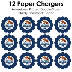 Big Dot Of Happiness Go, Fight, Win - Sports - Baby Shower Or Birthday Party Round Table Decorations - Paper Chargers - Place Setting For 12 -Aurora Party Sales GUEST 0fed9e63 5b5e 45f3 bd5e cb50fd03d14a