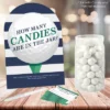 Big Dot Of Happiness Par-Tee Time - Golf - How Many Candies Birthday Or Retirement Party Game - 1 Stand And 40 Cards - Candy Guessing Game