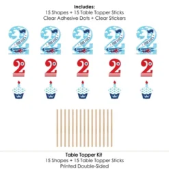 Big Dot Of Happiness 2nd Birthday Taking Flight - Airplane - Vintage Plane Second Birthday Party Centerpiece Sticks - Table Toppers - Set Of 15 10 Big Dot Of Happiness 2nd Birthday Taking Flight - Airplane - Vintage Plane Second Birthday Party Centerpiece Sticks - Table Toppers - Set Of 15 -Aurora Party Sales GUEST 10820f54 9e03 4b27 aab3 79ce07d8796e