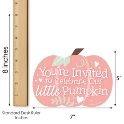 Big Dot Of Happiness Girl Little Pumpkin - Shaped Fill-In Invitations - Fall Birthday Party Or Baby Shower Invitation Cards With Envelopes - Set Of 12 -Aurora Party Sales GUEST 1086f3e3 deda 47d9 8f54 5b375988b92c