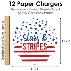 Big Dot Of Happiness Stars & Stripes - Patriotic Party Round Table Decorations - Paper Chargers - Place Setting For 12 -Aurora Party Sales GUEST 10bc0bf3 9799 425d aeed a6c68da7bfb2